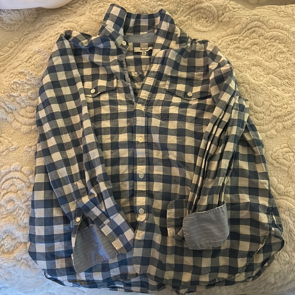 Button up, three quarter shirt